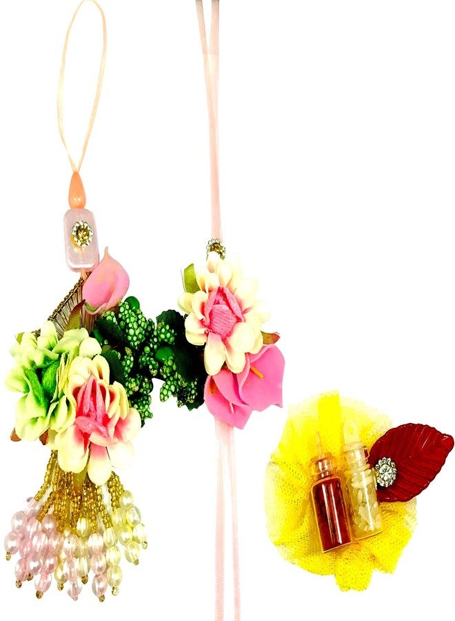 Evisha Pair Rakhi For Brother And Bhabhi | Rakhi Combo-P-9 || rakhi || rakhi set || rakhi for brother || rakhi for brother and bhabhi || rakhi combo || bhaiya bhabhi rakhi || rakhi gifts - Image 1