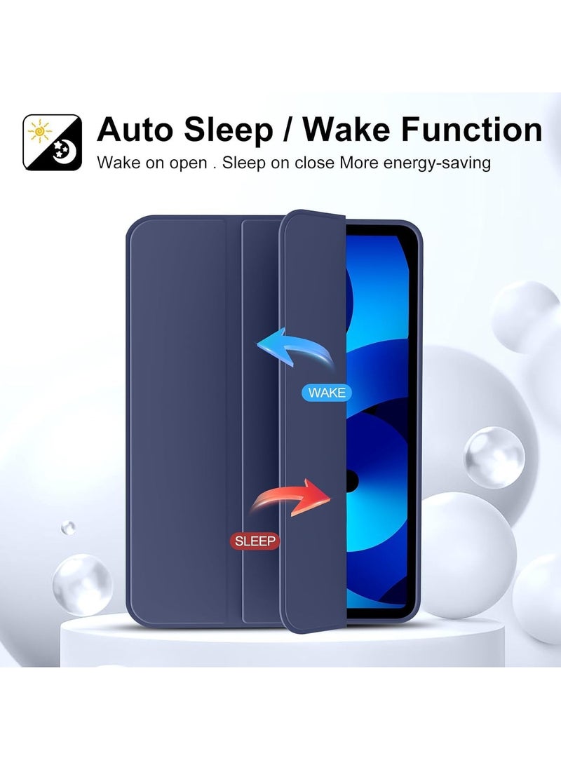 TIGER Case for iPad Air 11 Inch M2 (2024) & iPad Air 5th/4th Gen (10.9 Inch, 2022/2020) – Lightweight Soft TPU Back Protective Case with Auto Sleep/Wake Function & Smart Folio Cover – Thin, Slim Design for Maximum Protection (Navy, 10.9) - Image 2