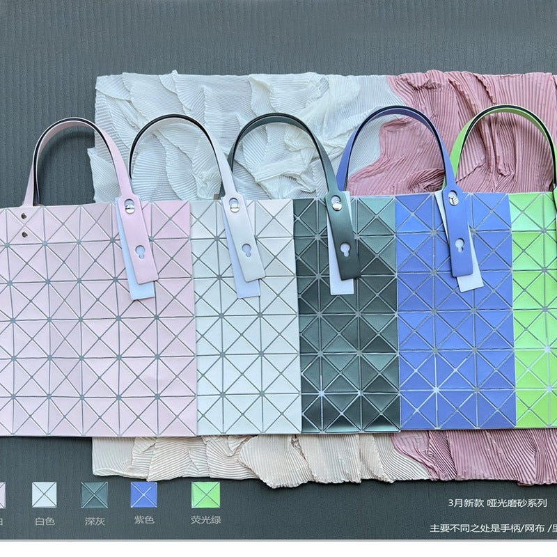 23 New Japanese Original 6-Grid Spliced Rhomboid Bag Zhenjin Metal Polarized Series Single Shoulder Hand Crossbody Women'S Bag - Image 5