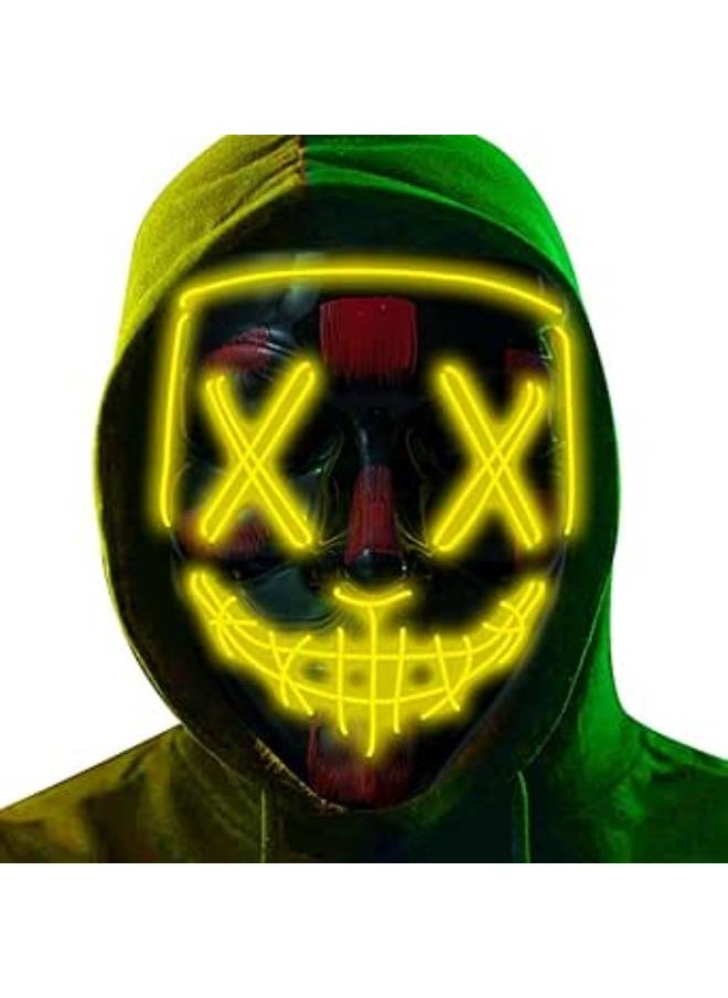 null - NeoGenius LED Light Up Mask for Halloween, Neon, and Bachelor Party Decoration - Image 1