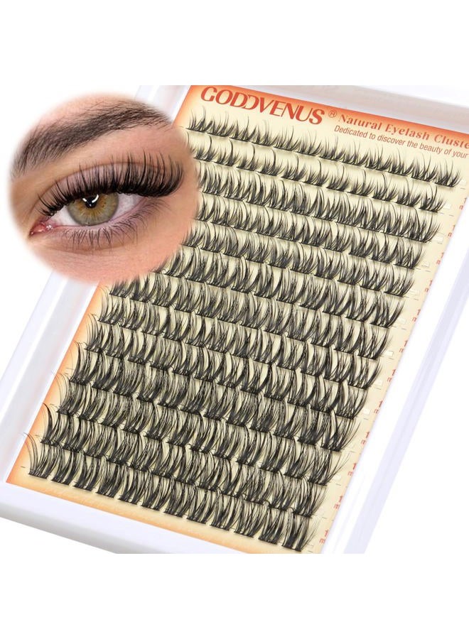Goddvenus Wispy Lash Clusters Lashes Cluster Eyelash Extensions Natural Individual Fluffy Extension Soft Cotton Band Eyelashes Fairy D Curl For Diy - Image 1