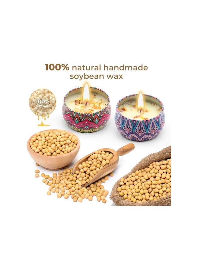 The Bros 4 PACK Scented Candles Gift Set, Aromatherapy Candle, Candles for Home Scented, Ideal for Birthday, Christmas, Thanksgiving, Mother's Day, Stress Relief Gifts for Women - Image 2