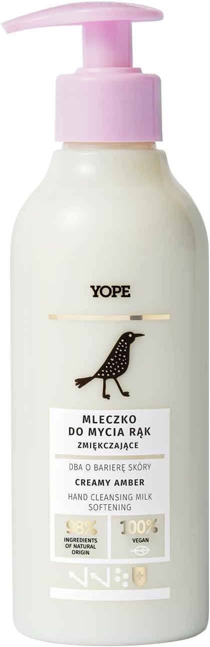 YOPE Liquid Hand Wash Moisturising 98 Natural Ingredients Neutral PH CREAMY AMBER 300 ML