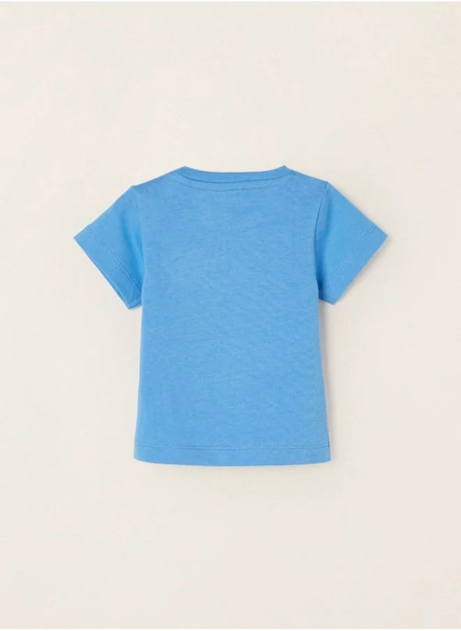 Zippy Cotton T-shirt for Newborn Baby Boys 'Oranges', Blue