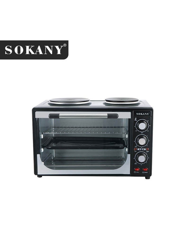 سوكاني فرن تحميص كهربائي منزلي متعدد الوظائف 35 لتر 3200 وات SK-535 أسود  - Image 1