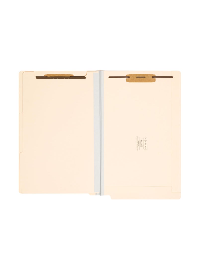 Smead Pressboard End Tab Classification File Folder, 2 Dividers, 2" Expansion, Legal Size, Manila, 10 per Box (29835) - Image 3