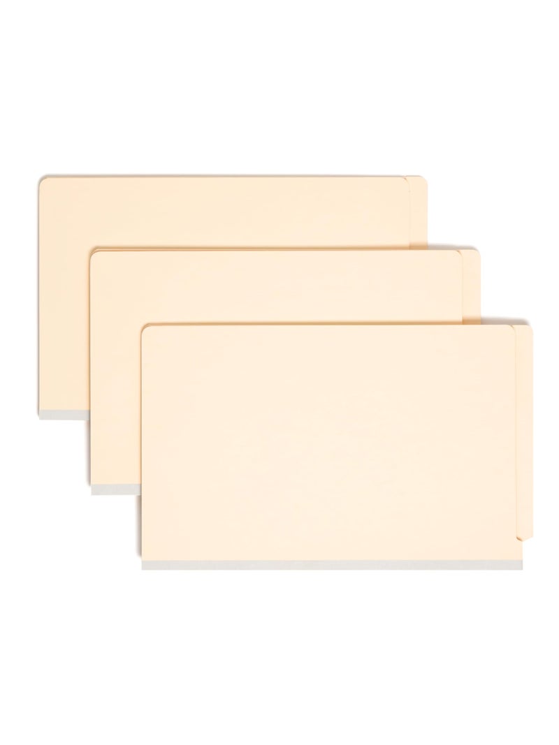 Smead Pressboard End Tab Classification File Folder, 2 Dividers, 2" Expansion, Legal Size, Manila, 10 per Box (29835) - Image 4