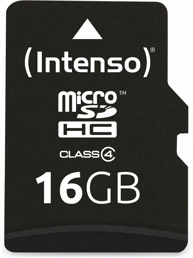 Intenso Microsdhc Memory Card, Class 4, 16 GB, Black - Image 1