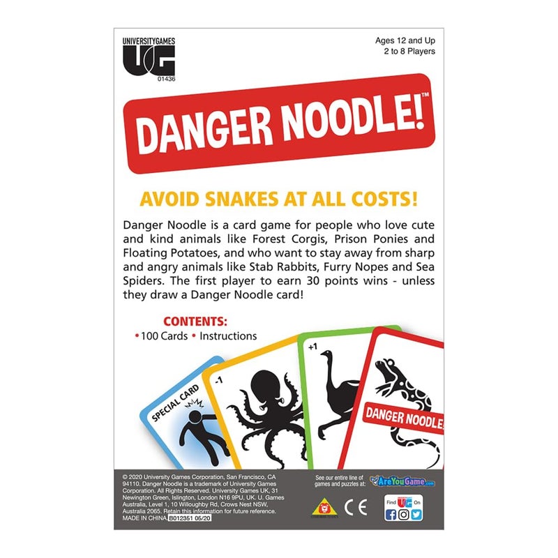 University Games | Danger Noodle Family Card Game, for 2 to 8 Players Ages 12 and Up - Image 2