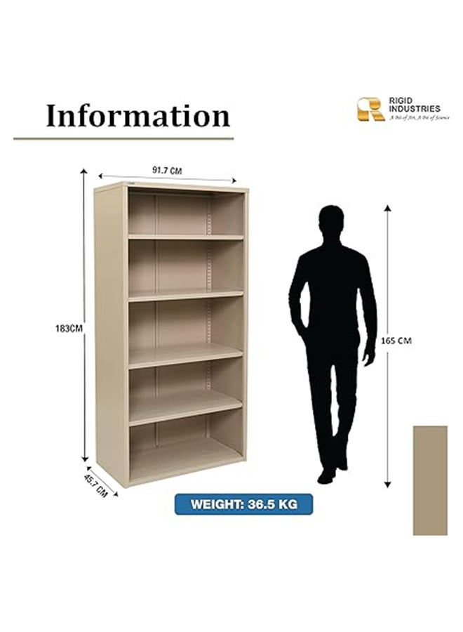 RIGID Steel Open Cupbaord Beige 183x91.7x45.7cm  - Image 3