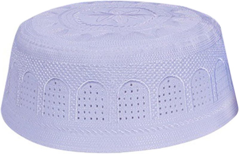Multipurpose Embroidered Cultural Headwear Ideal for Adults and Lightweight Muslims Headpiece Stylish Muslims Cap Arabic Hat White - Image 1