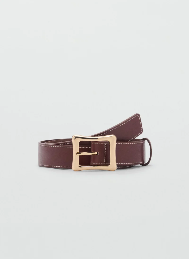 مانجو Square Buckle Allocated Hole Belt