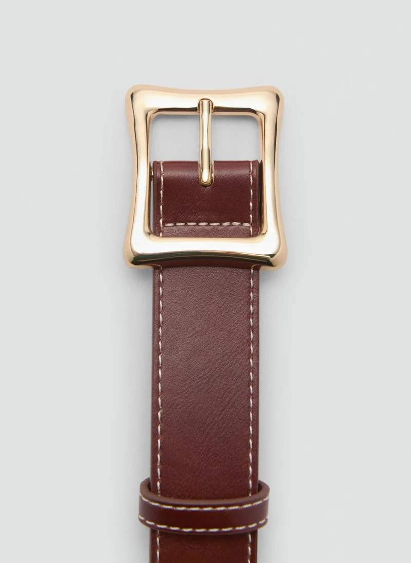 مانجو Square Buckle Allocated Hole Belt
