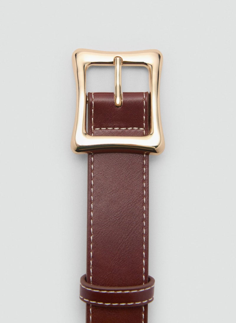 MANGO Square Buckle Allocated Hole Belt  - Image 4