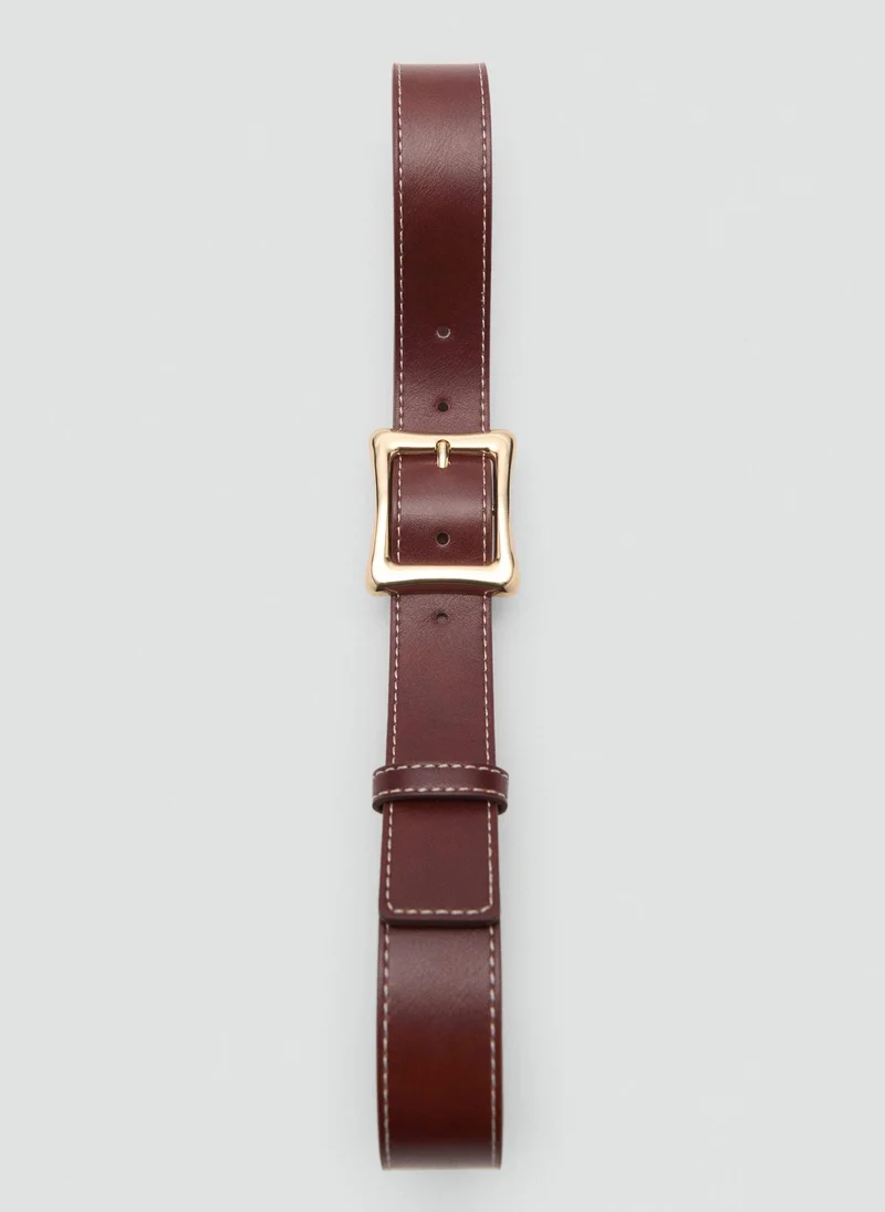 مانجو Square Buckle Allocated Hole Belt