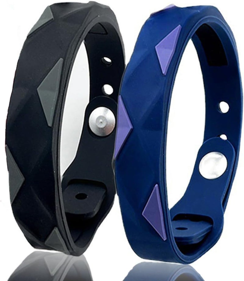Easkite Anti Static Wrist Strap,Adjustable Anti Static Wristband Improve Sleep,Balance Winter Electrostatic Removal Bracelet Elimination Discharge for Men and Woman 2Pack - Image 1