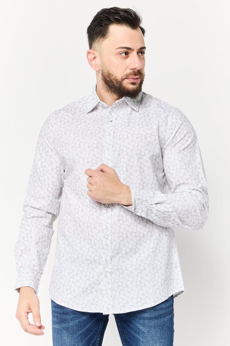 Truth Substance Men Regular Fit Allover Printed  Long Sleeves Casual Shirt, Multicolor - Image 1