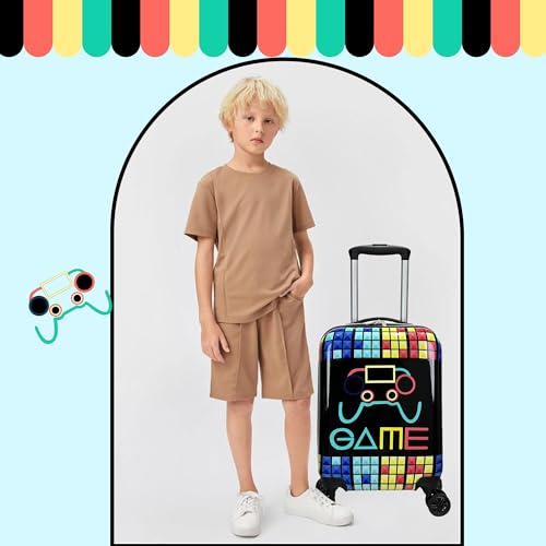 Inprof Kid’s Luggage Set 2 Piece Suitcase Set 16’’ Hardside Luggage with Spinner Wheels Girls Carry on Toddler Luggage Travel Rolling Luggage Carry on Luggage Airline Approved - Image 3