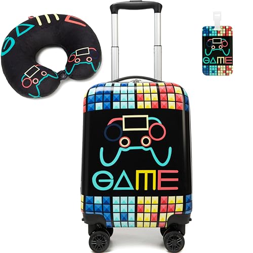 Inprof Kid’s Luggage Set 2 Piece Suitcase Set 16’’ Hardside Luggage with Spinner Wheels Girls Carry on Toddler Luggage Travel Rolling Luggage Carry on Luggage Airline Approved - Image 1