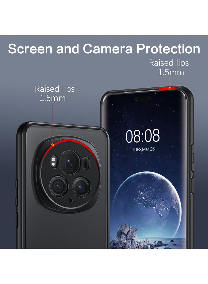 For Honor Magic 6 Pro Magnetic Case, Compatible with MagSafe, TPU+PC Shockproof Matte Skin Feel Mobile Phone Back Cover, Anti-fingerprint Slim Fit Protective Casing  - Image 4