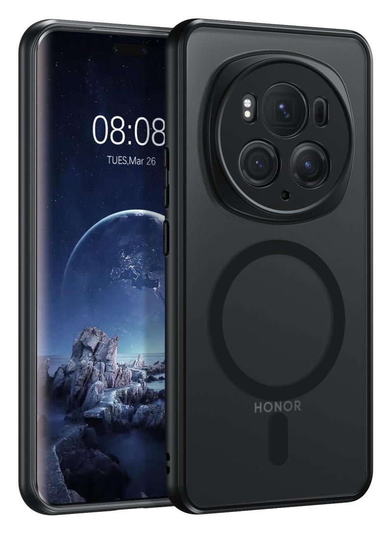 For Honor Magic 6 Pro Magnetic Case, Compatible with MagSafe, TPU+PC Shockproof Matte Skin Feel Mobile Phone Back Cover, Anti-fingerprint Slim Fit Protective Casing  - Image 1