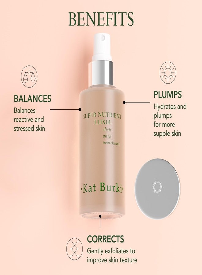 Kat Burki Super Nutrient Elixir. Hydrating Face Toner with Hyaluronic Acid, 1% Glycolic Acid & Rose Water Suitable For All Skin Types, 4.4 fl.oz - Image 3