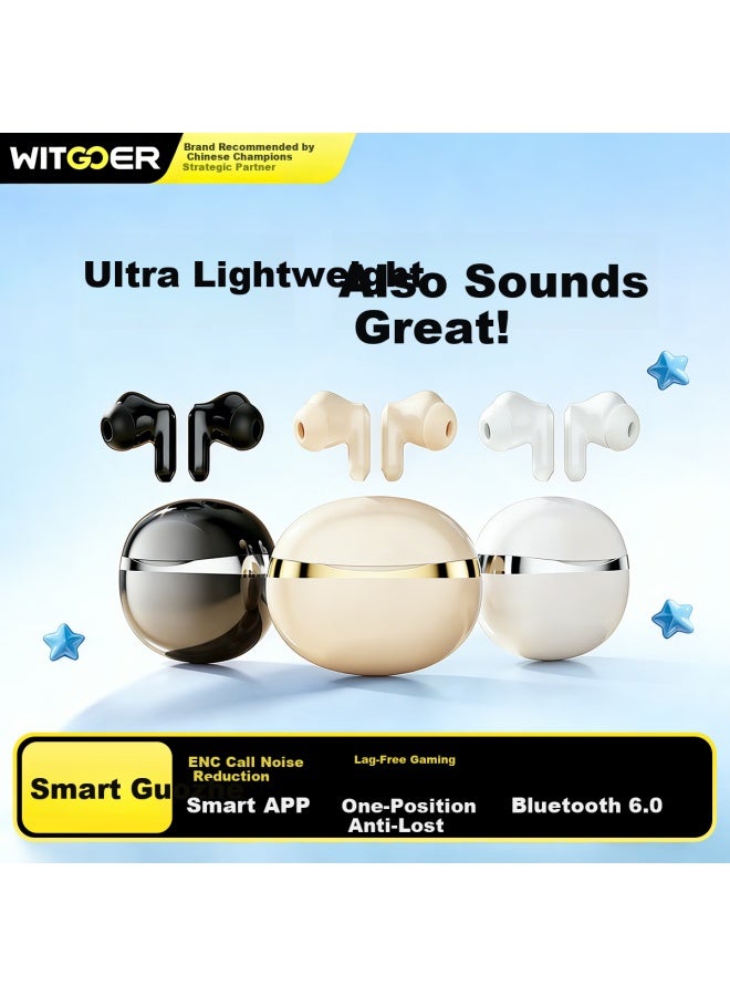 Witgoer Smart App Bluetooth In-ear Wireless Earphones Latest Noise Cancelling High-quality Sound Comfortable Long Battery Life For Women Gaming Sports Students - Image 1
