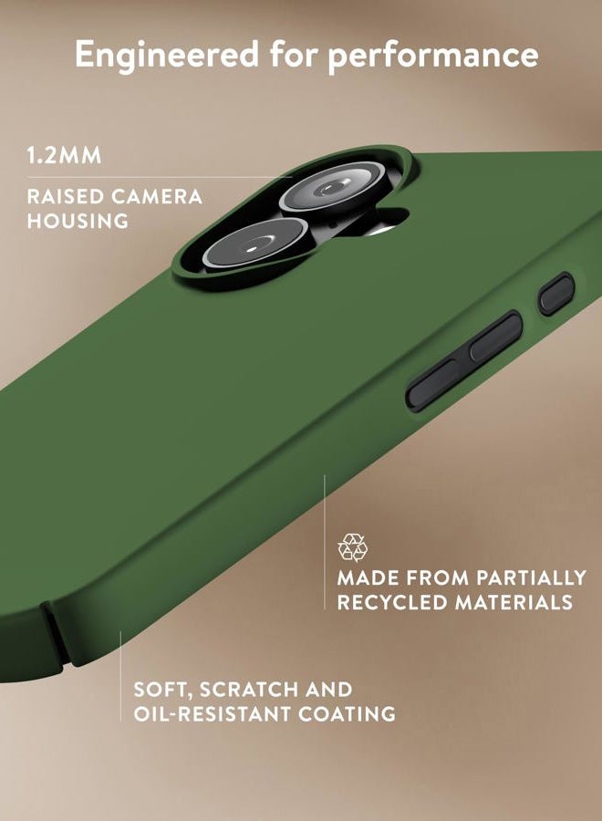 Mous for iPhone 16 Case Slim MagSafe Compatible - Super Thin 2.0 - Magnetic Phone Cover - Forrest Green - Image 5