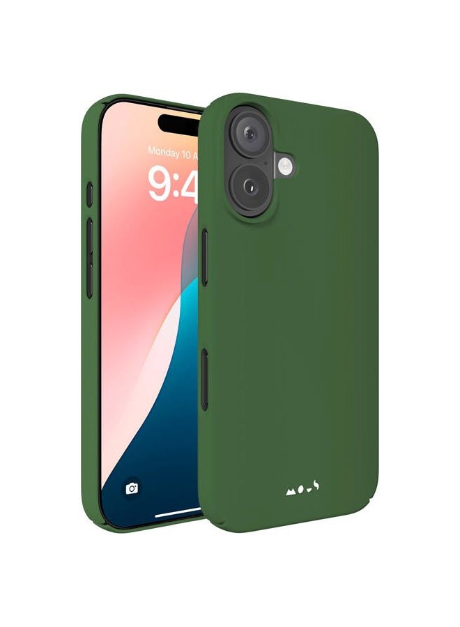 Mous for iPhone 16 Case Slim MagSafe Compatible - Super Thin 2.0 - Magnetic Phone Cover - Forrest Green - Image 1