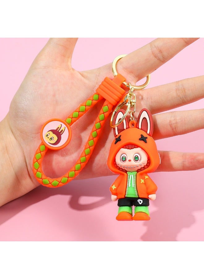 Aramu labubu Key chains, cartoon bucktoothed dolls, schoolbags, pendants, car key chains, small gifts  - Image 1
