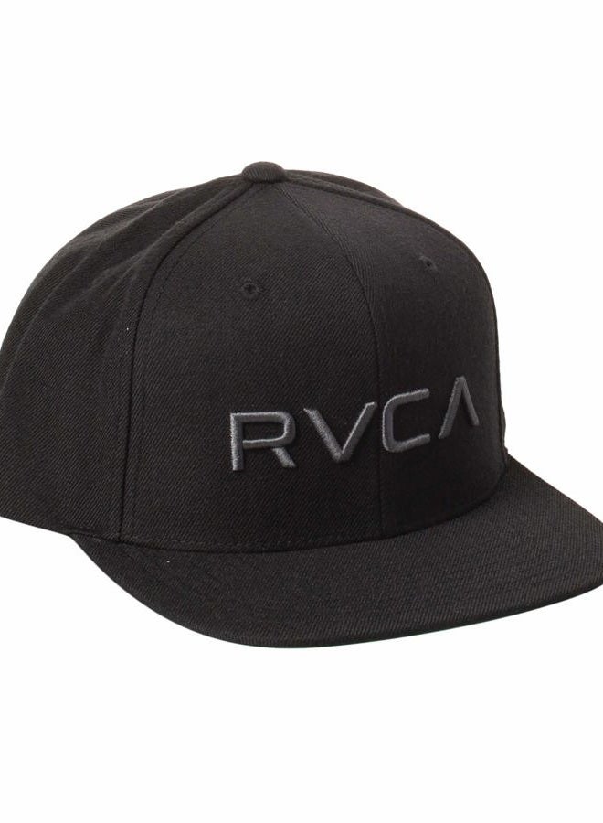 rvca Men's Adjustable Snapback Straight Brim Hat, Rvca Snapback Hat/Black/Charcoal, One size - Image 1