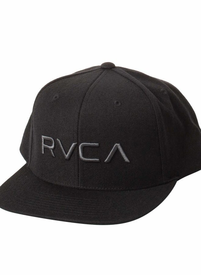 rvca Men's Adjustable Snapback Straight Brim Hat, Rvca Snapback Hat/Black/Charcoal, One size - Image 2