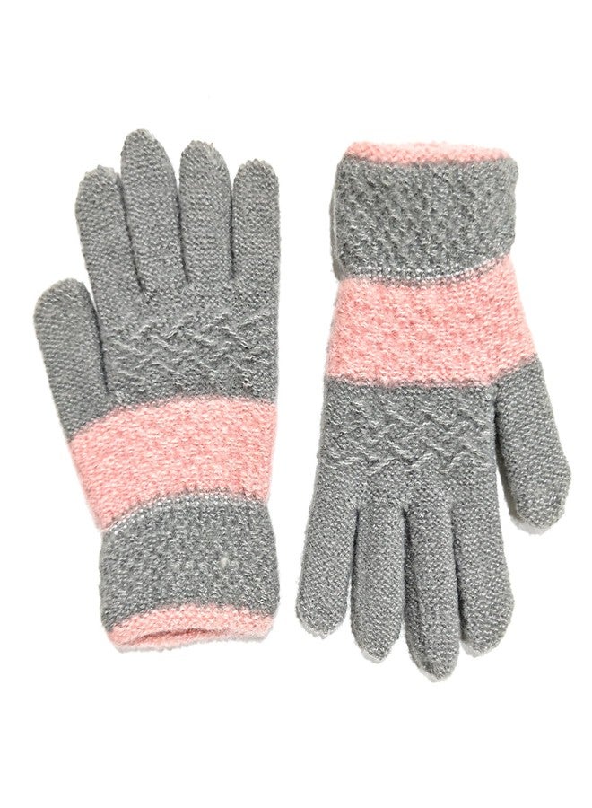 AIMI 3 Pairs Kids Winter Knit Gloves Stretchy Full Finger Fluffy Warm Mittens for Little Children Toddler Boys 5-10 Years - Image 4