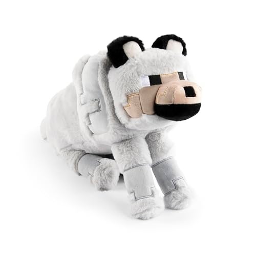 Jay Franco Minecraft Plush Pillow Buddy Soft Plushie Stuffed Pillow 19 Inches Gray Wolf - Image 5