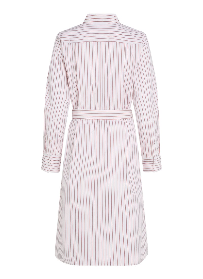 TOMMY HILFIGER - STRIPE REGULAR KNEE SHIRTDRESS - Image 1