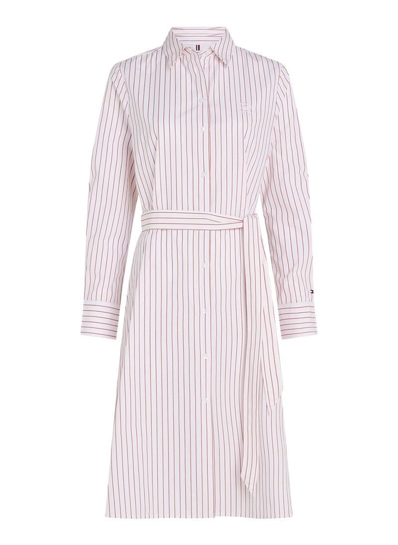 TOMMY HILFIGER - STRIPE REGULAR KNEE SHIRTDRESS - Image 1