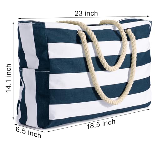 Becokan Beach Bags for Women Large Waterproof Beach Tote Bag Zipper Beach Bags Waterproof Sandproof Swim Pool Bag Large Tote - Image 4