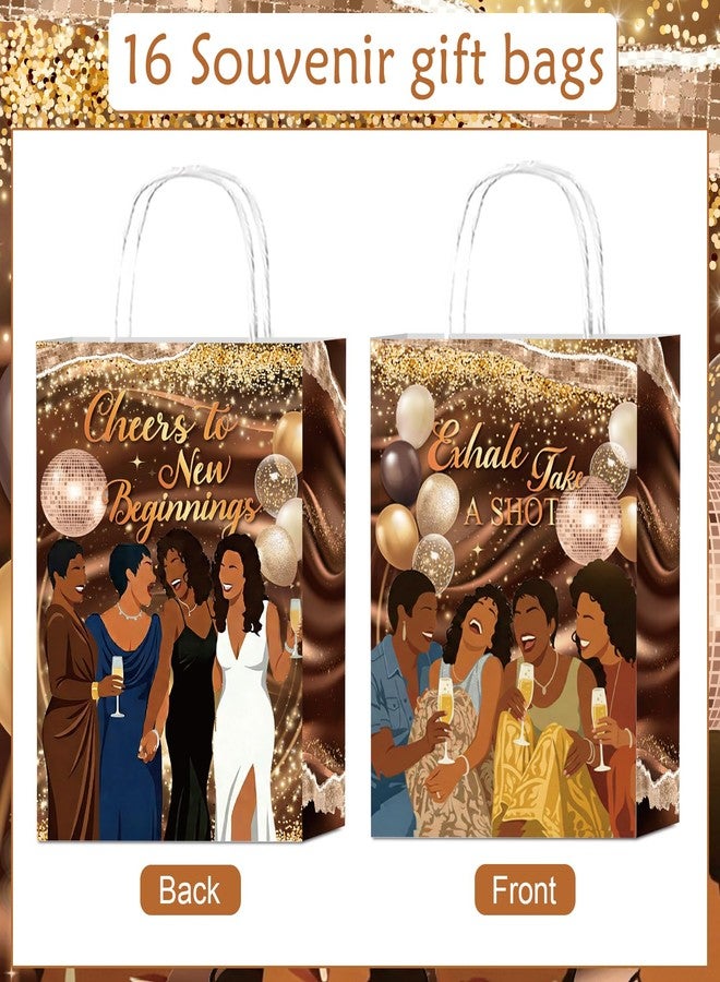 Aposwow Waiting To Exhale Party Favors - 16 Pcs Elegant Women Silhouette Goodie Candy Gift Bags Exhale Night Party Favors for Girls Womens Fans Birthday Celebrations - Image 3