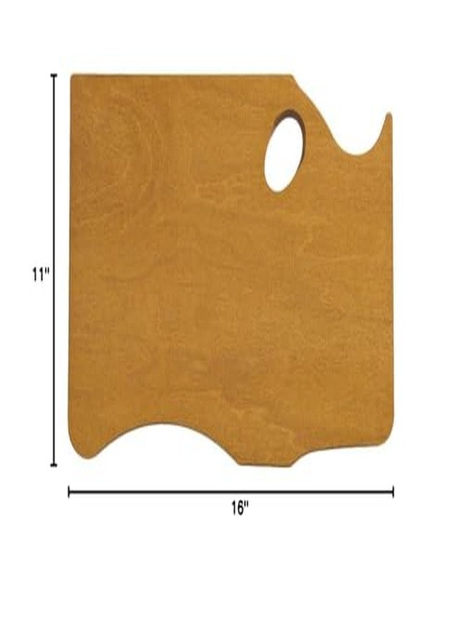 New Wave Highland Hand Held Wood Artist Palette | Natural Stain, Held in Left Hand, Wooden Paint Palette, Artist Palette, Painting Palette, Oil Paint Palette, Wood Paint Pallet - Image 2