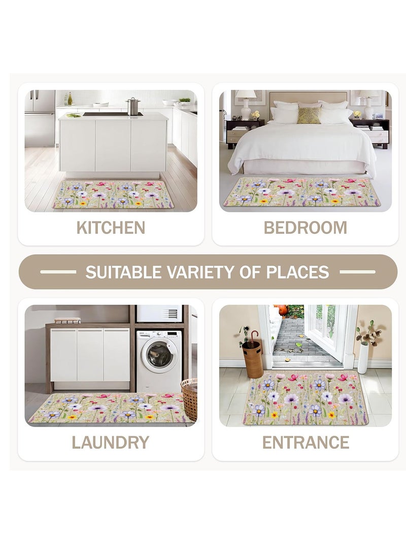 2 PCS Kitchen Floor Mats Rugs Set, Cushion Floor Carpet, Waterproof, Oil Resistant and Anti-Fatigue PU Standing Mat for Kitchen, Floor, Office, Sink, Laundry 45*75CM+45*120CM - Image 4