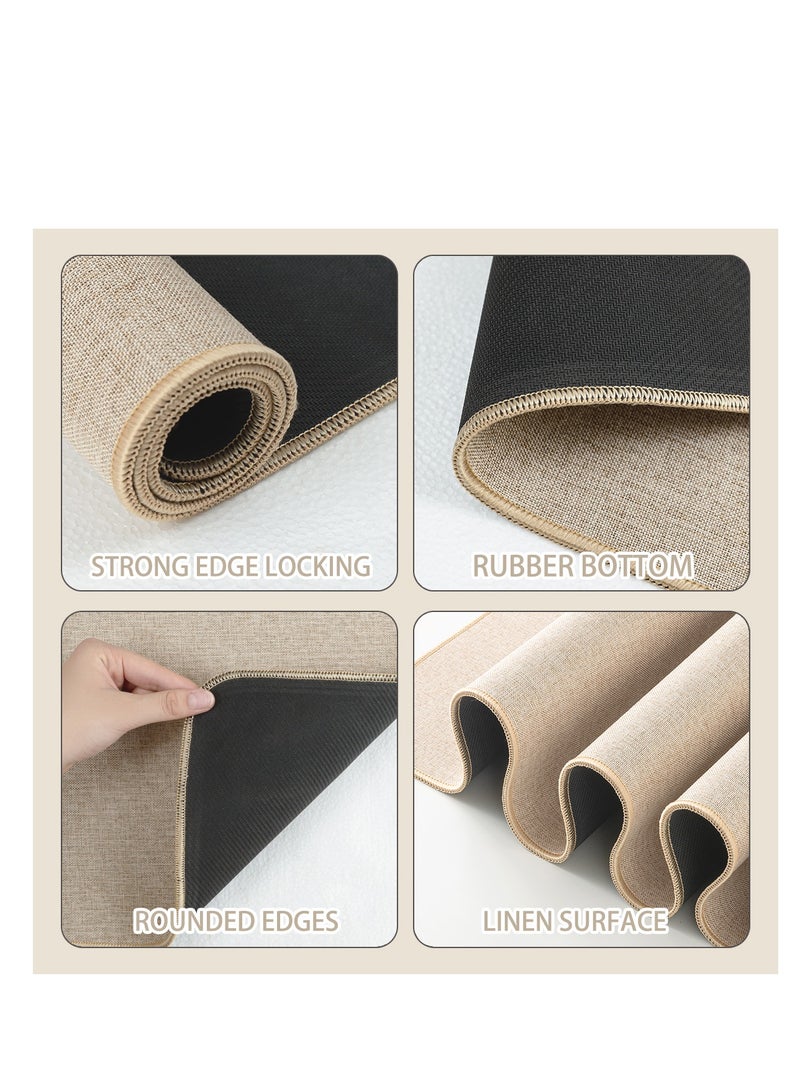 2 PCS Kitchen Floor Mats Rugs Set, Cushion Floor Carpet, Waterproof, Oil Resistant and Anti-Fatigue PU Standing Mat for Kitchen, Floor, Office, Sink, Laundry 45*75CM+45*120CM - Image 3