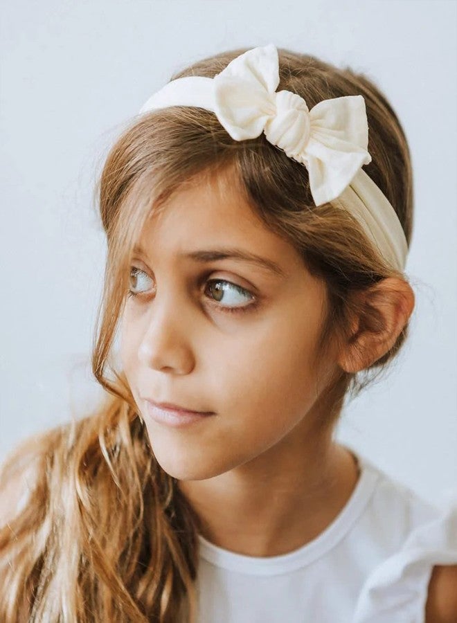 jollybows 3PCS Baby Nylon Headbands Hairbands Hair Bow Elastics for Baby Girls Newborn Infant Toddlers Kids (1-Black+White+Pink, 1 Count (Pack of 3)) - Image 5