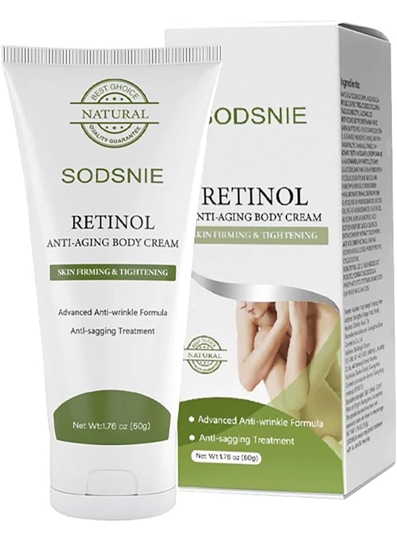 SODSNIE Retinol Anti-Aging Body Cream Moisturizing Body Cream Improves Sagging Skin,Reduces Even Complexion,Deep Nourishes 1.76 OZ./50g - Image 1