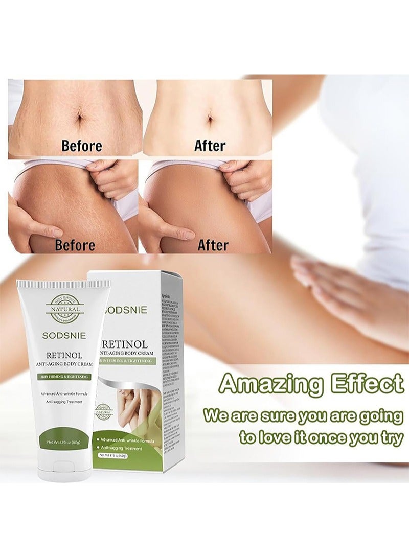 SODSNIE Retinol Anti-Aging Body Cream Moisturizing Body Cream Improves Sagging Skin,Reduces Even Complexion,Deep Nourishes 1.76 OZ./50g - Image 3