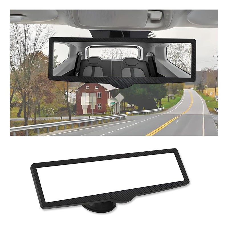 STHIRA® Car Rear View Mirror, HD Wide Angle Suction Cup Rearview Mirror, 360° Adjustable Interior Rearview Mirror with Strong Suction Mount, Universal Rearview Mirror for Cars, SUVs, Trucks, 248x75mm - Image 1