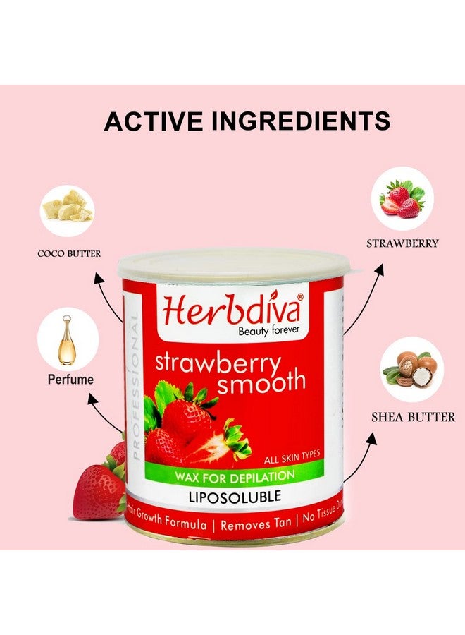 هيربيفا شمع الفراولة الناعم القابل للذوبان في الدهون 800 جرام | لإزالة الشعر والجمال إلى الأبد|العناية الاحترافية|طريقة نقية لبشرة ناعمة حريرية|غنية بزبدة الكاكاو وزبدة الشيا | لجميع أنواع البشرة - Image 3