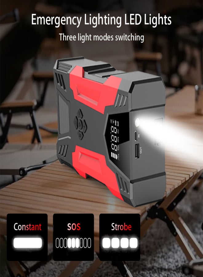 Car Jump Starter with Air Compressor Portable Power Bank Charger with LCD Display - Image 4
