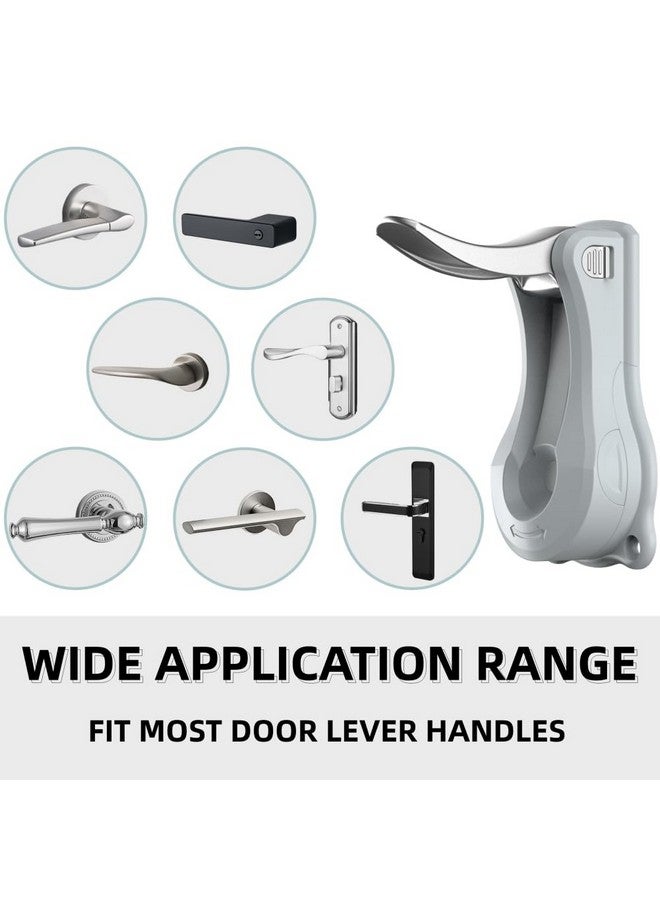 PUGED Baby Proof Door Handle Lever Lock Child Proofing Safety Lock for Door Handles Door Lever Lock One Hand Operation Simple Install No Drilling Child Safety Door Handle Lock (Grey, 2 Pack) - Image 5
