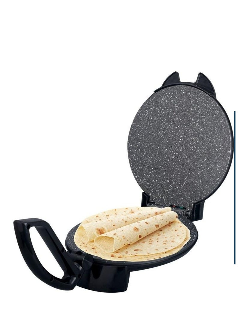 ELTRAZONE - MATSU 10-Inch Electric Roti Maker – 1200W Non-Stick Chapati Maker with Stainless Steel Body – Adjustable Temperature Control, Dual Indicator Lights, Safety Lock Handle, Easy to Clean Surface, 220-240V Flatbread Press for UAE Home Kitchens - Image 1