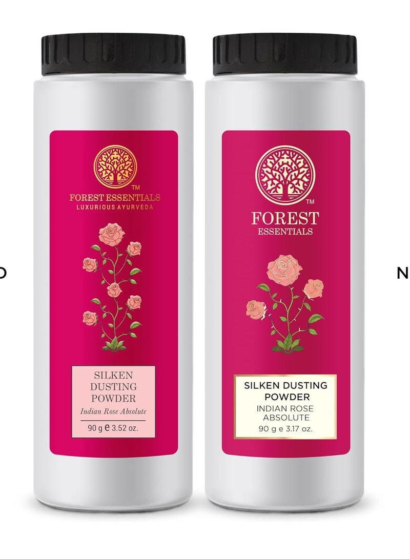 Forest Essentials Silken Dusting Powder Indian Rose Absolute 100g (Talcum Powder) - Image 3